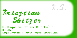 krisztian spitzer business card